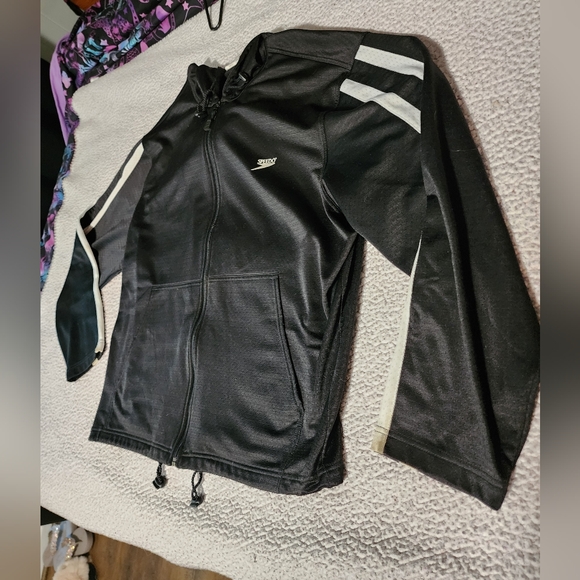Speedo Black And White Zip Jacket - Picture 4 of 14